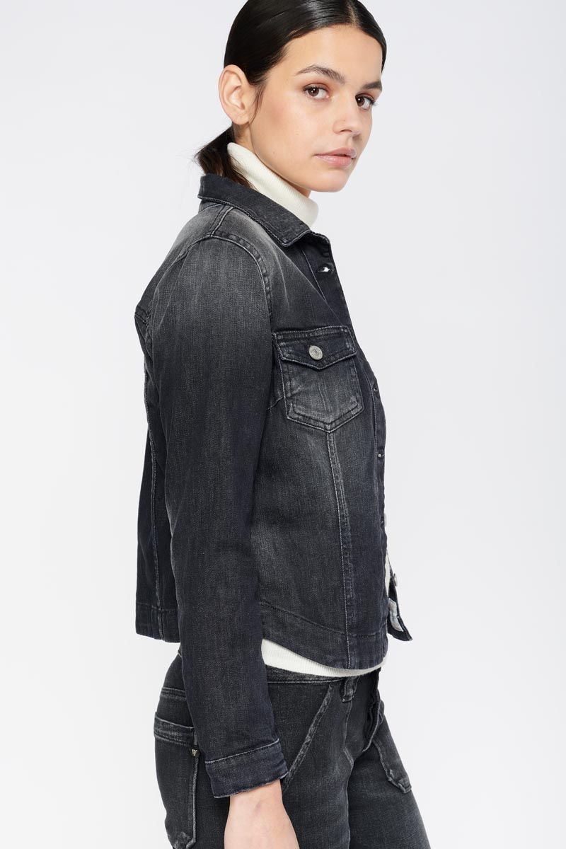 Le Temps Des Cerises Veste Lilly En Jeans Noir