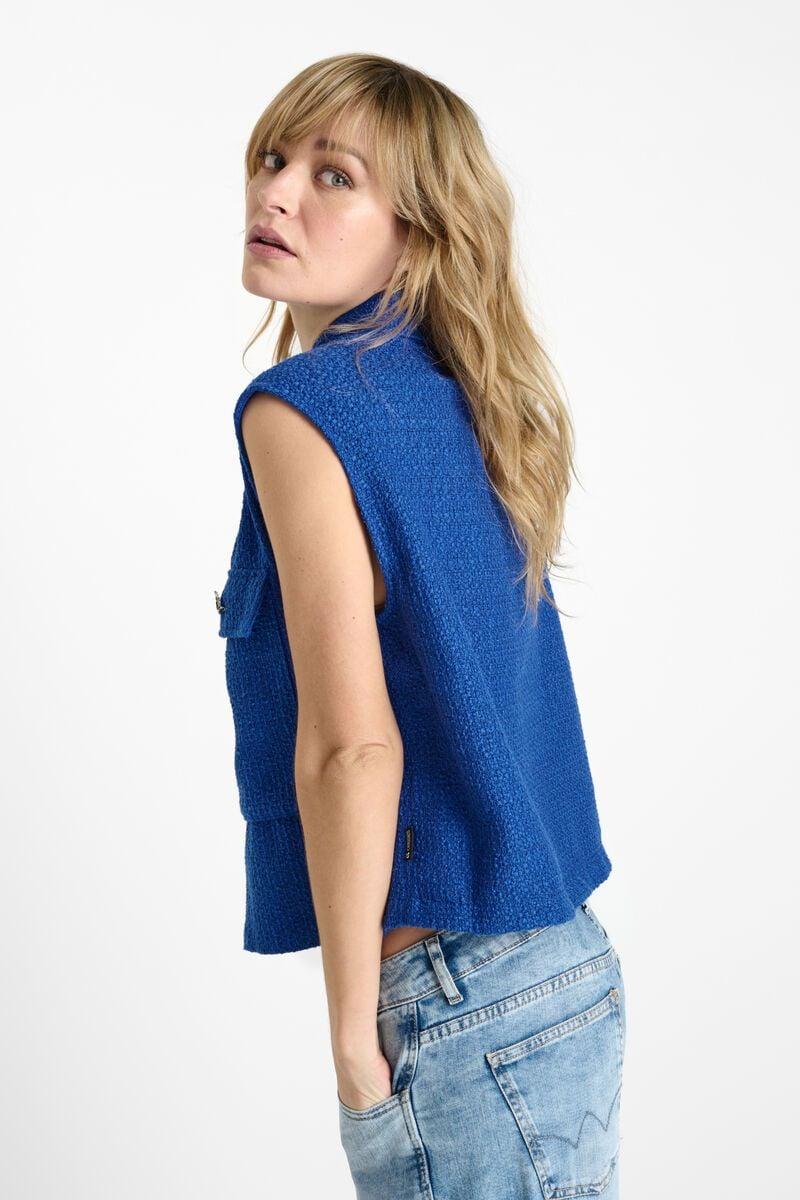Le Temps Des Cerises Veste Sans Manches Arley Bleu