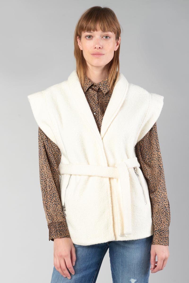 Le Temps Des Cerises Veste Sans Manches Kida Crème