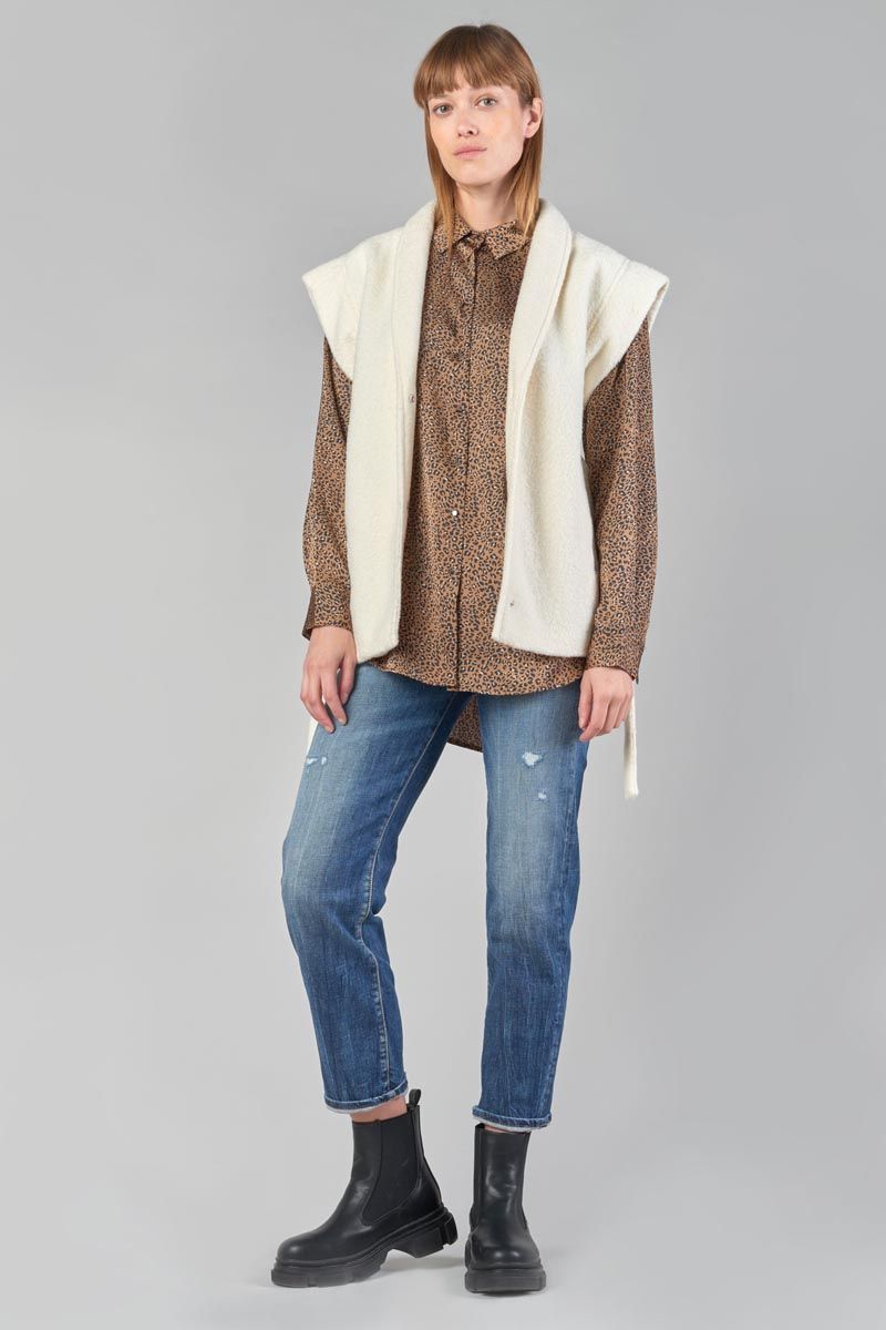 le temps des cerises Veste sans manches Kida crème