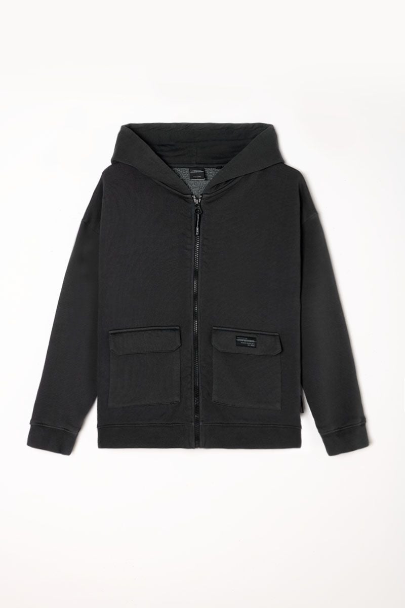 le temps des cerises Veste zippée Batibo grise