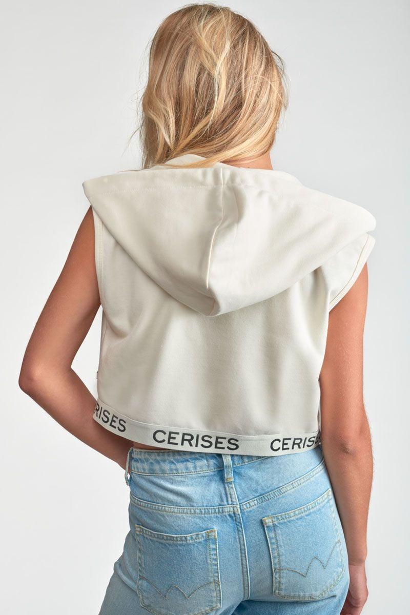 Le Temps Des Cerises Veste Zippée Ounagi Crème