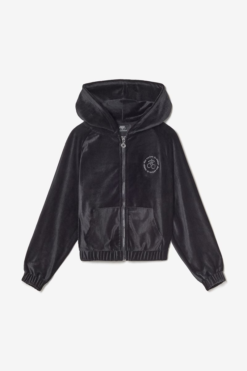 le temps des cerises Veste zippée Zildagi noire