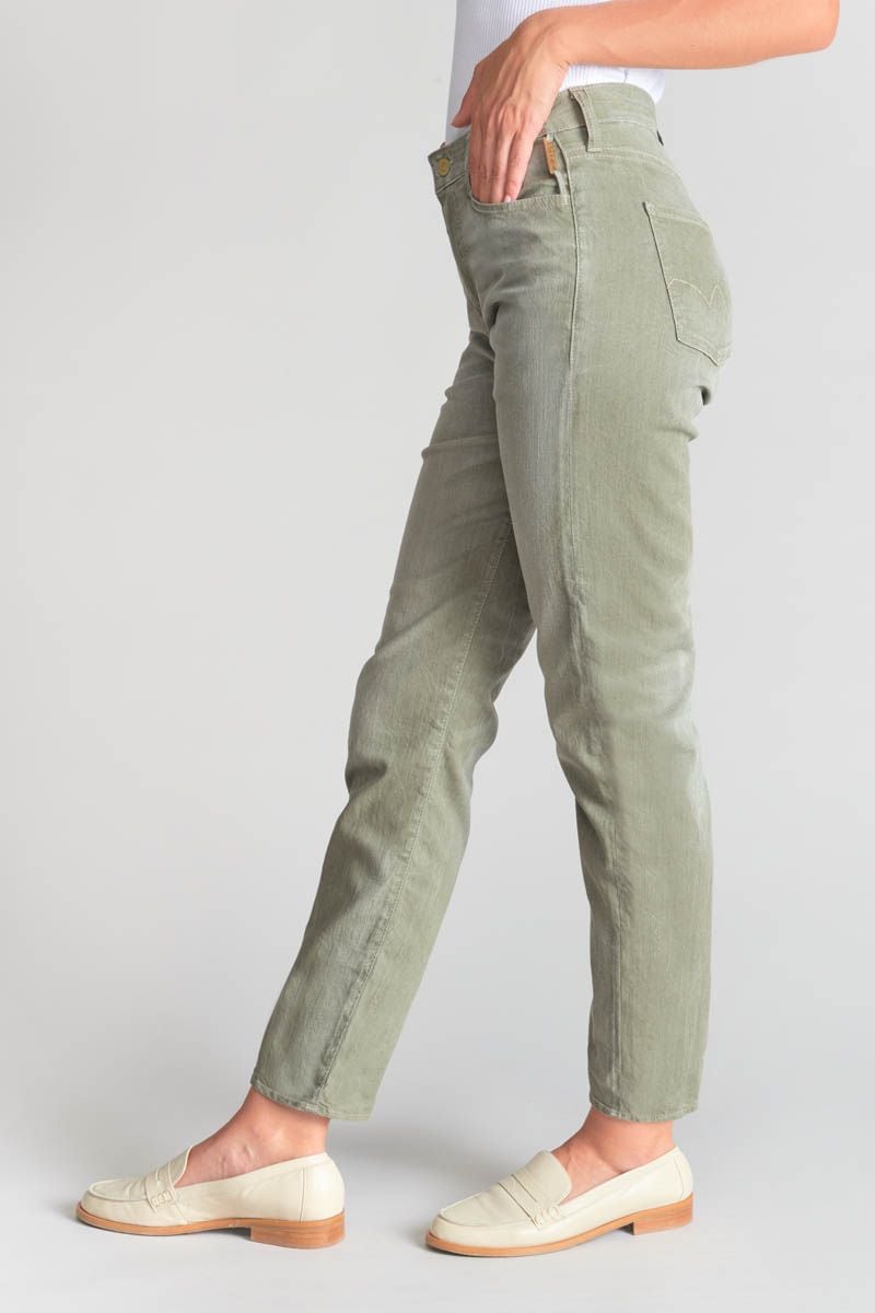 Le Temps Des Cerises Marylou 400/17 Mom Taille Haute 7/8ème Jeans Kaki