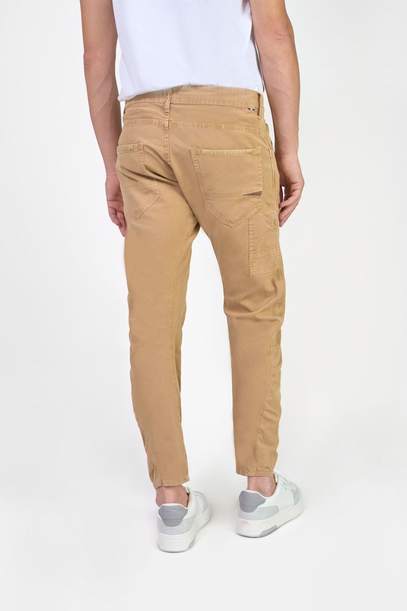 Le Temps Des Cerises Pantalon Albe Tapered Arqué Camel