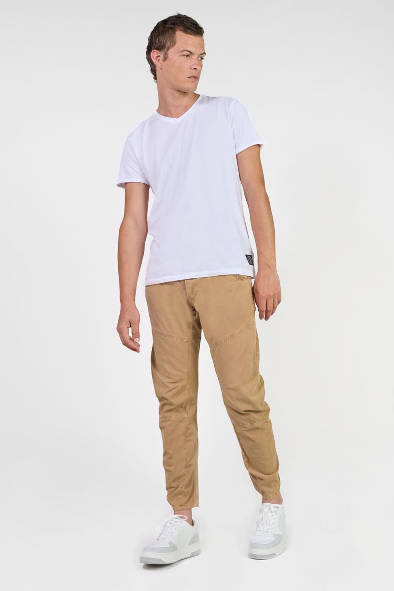 Le Temps Des Cerises Pantalon Albe Tapered Arqué Camel