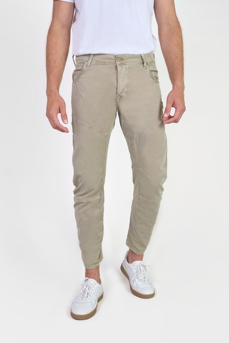 Le Temps Des Cerises Pantalon Albe Tapered Arqué Kaki