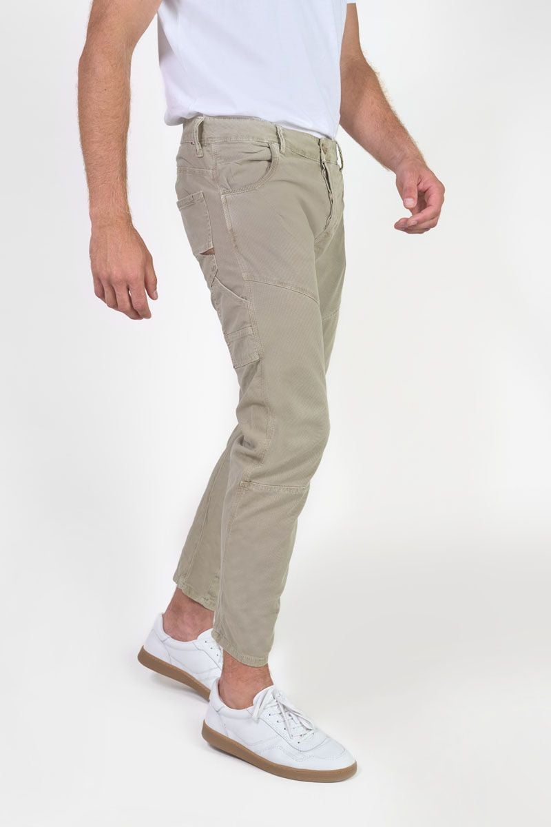 Le Temps Des Cerises Pantalon Albe Tapered Arqué Kaki