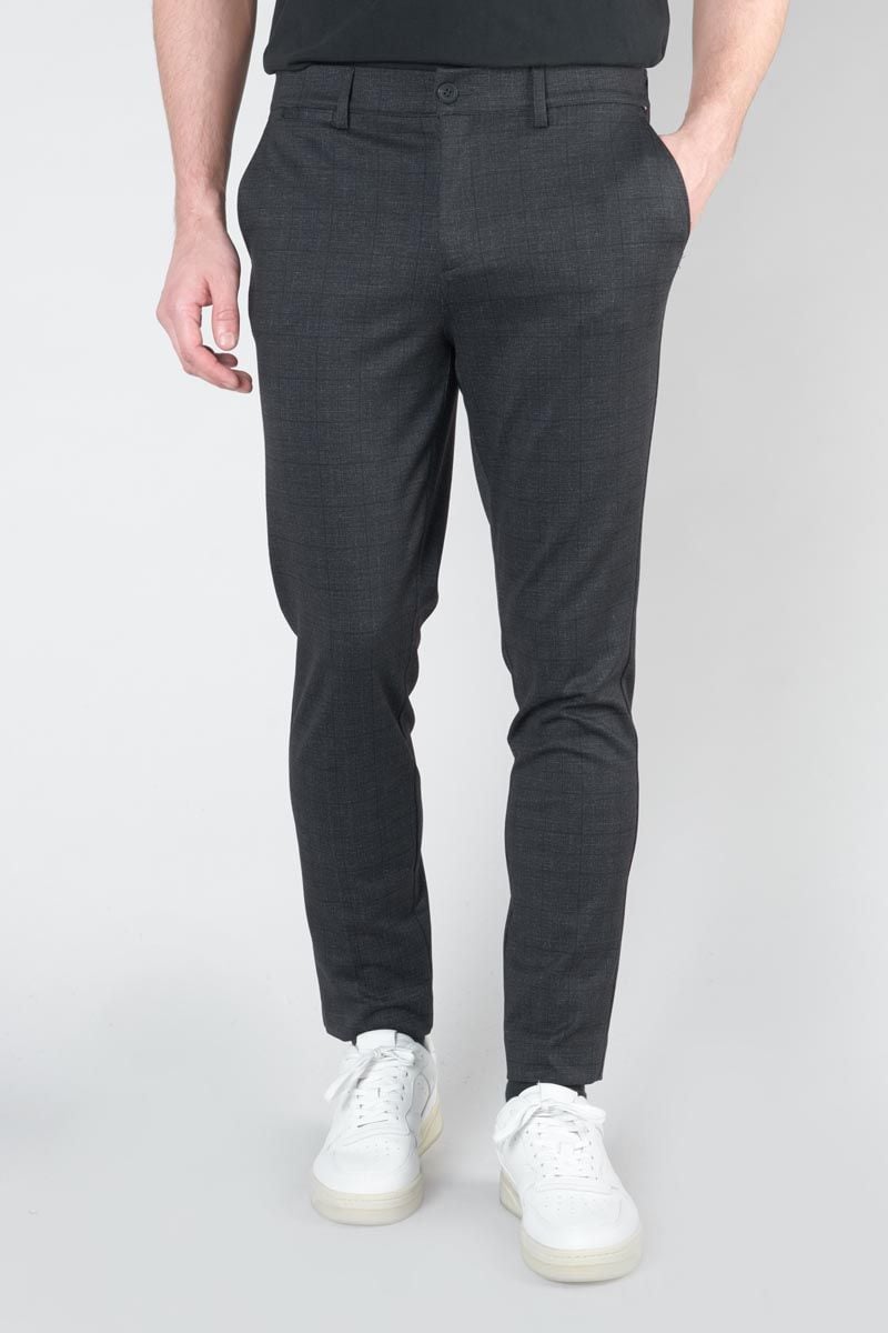 Le Temps Des Cerises Pantalon Aldin Gris Foncé à Carreaux