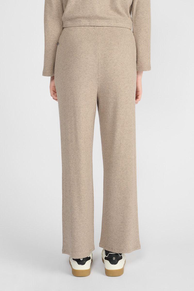 Le Temps Des Cerises Pantalon Arizegi En Maille Beige