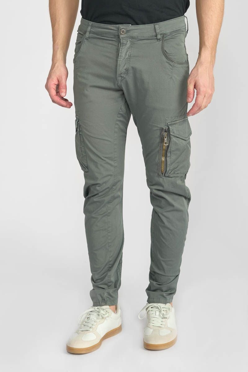 Le Temps Des Cerises Pantalon Cargo Alban Gris Vert