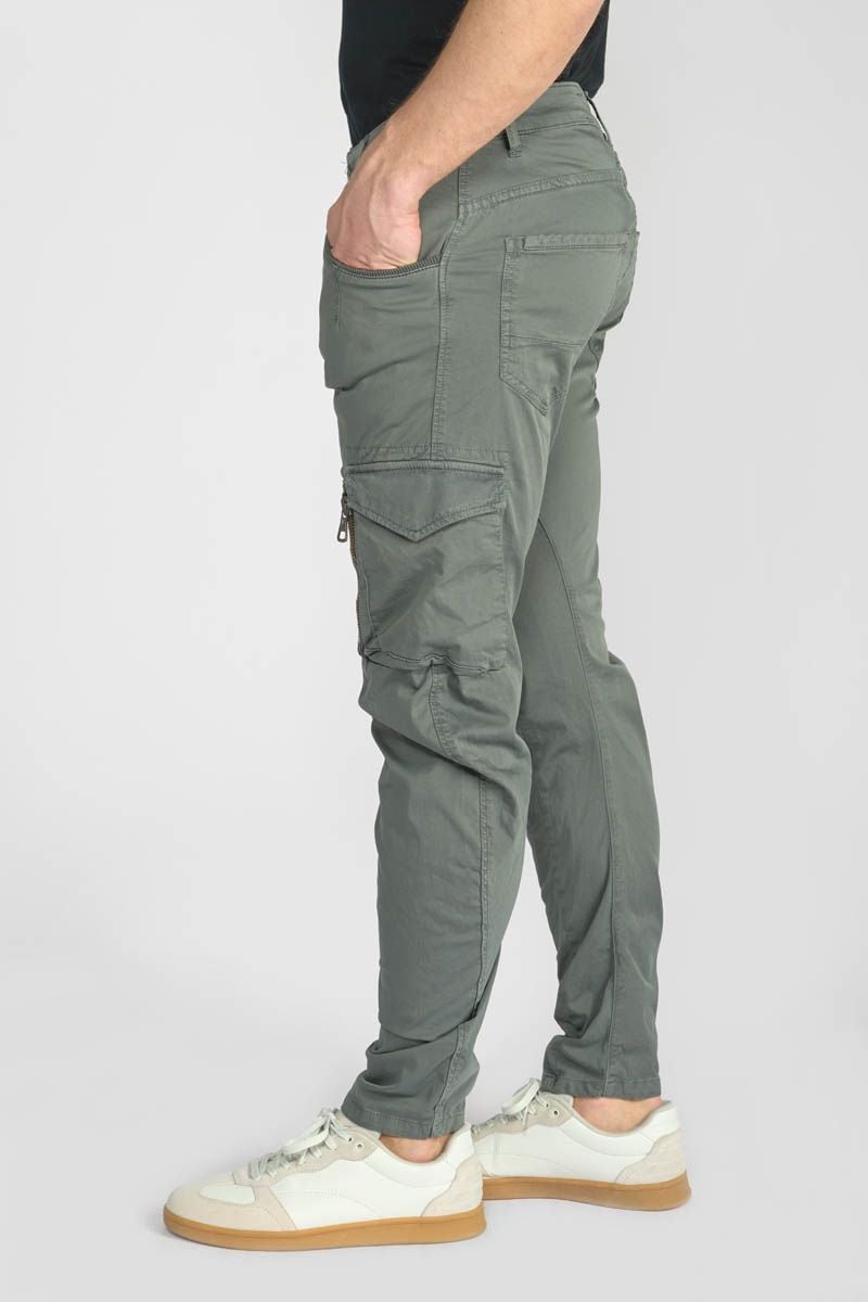 Le Temps Des Cerises Pantalon Cargo Alban Gris Vert