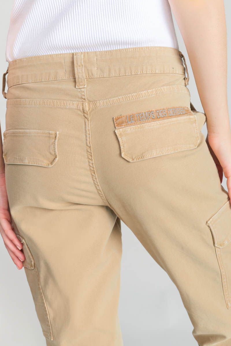 Le Temps Des Cerises Pantalon Cargo Castellas Beige
