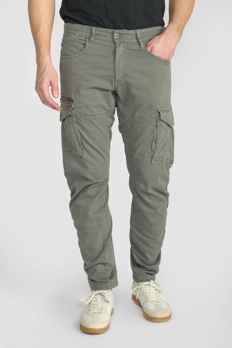 Le Temps Des Cerises Pantalon Cargo Kuroo Gris Vert