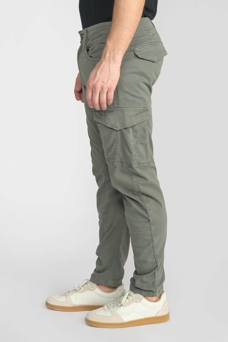 Le Temps Des Cerises Pantalon Cargo Kuroo Gris Vert