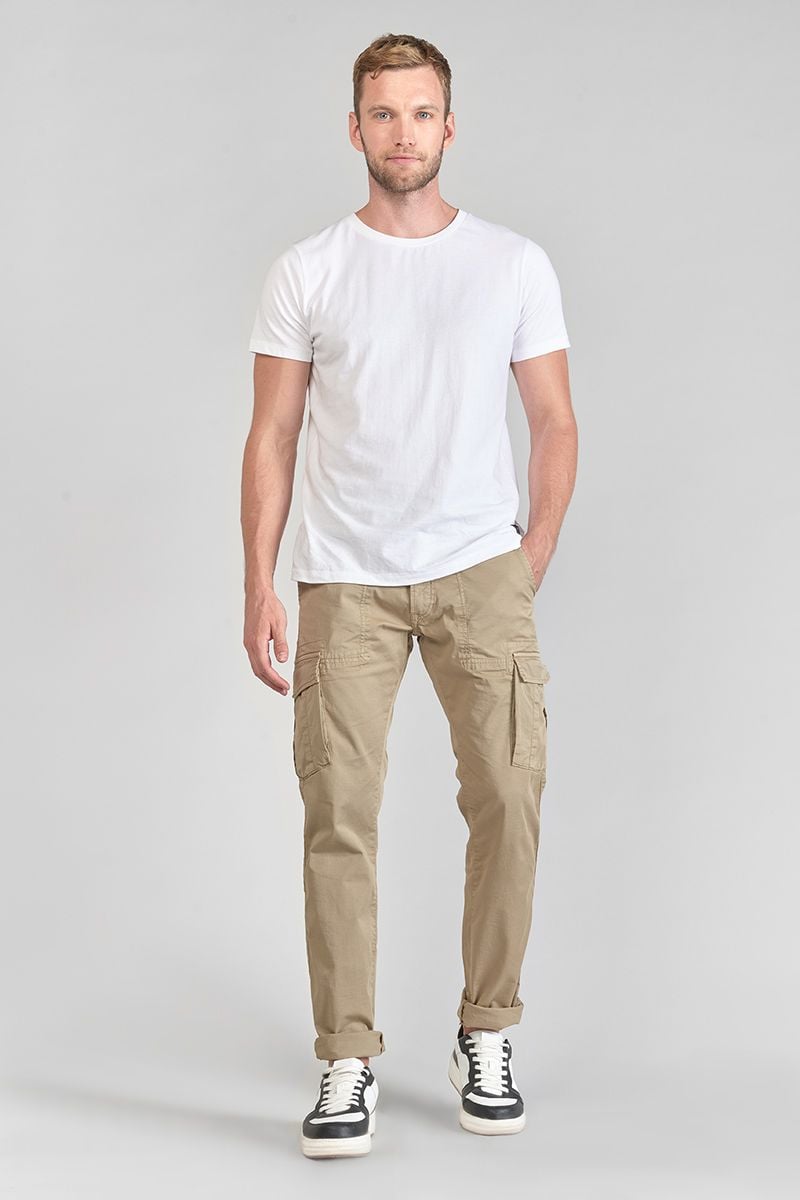 le temps des cerises Pantalon cargo Lakme beige sable