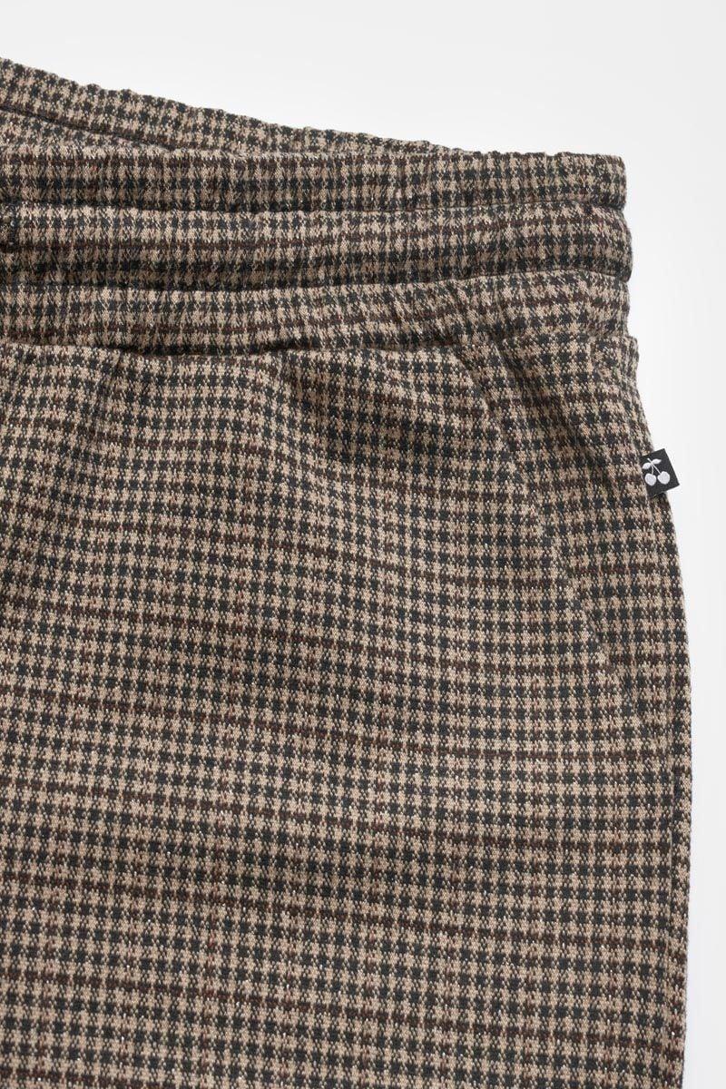 Le Temps Des Cerises Pantalon Cargo Ruzenagi à Motif Pied De Poule