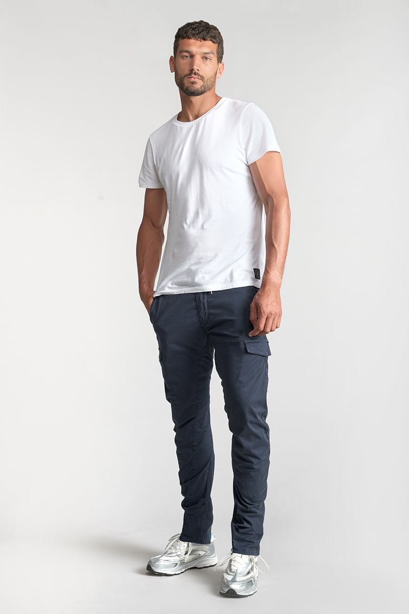 le temps des cerises Pantalon cargo Velaux bleu marine