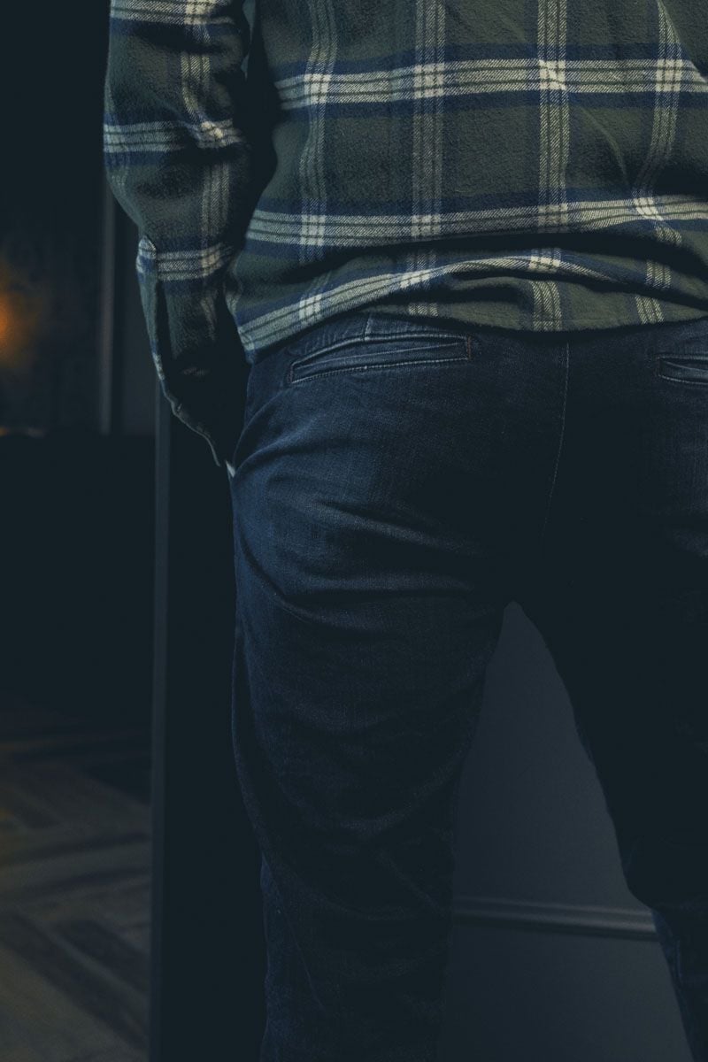 Le Temps Des Cerises Pantalon Chino Dejean En Jeans Bleu