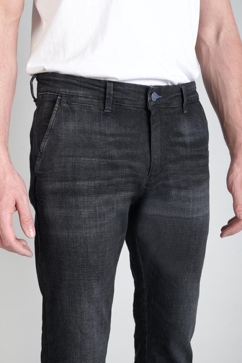 Le Temps Des Cerises Pantalon Chino Dejean En Jeans Noir Délavé