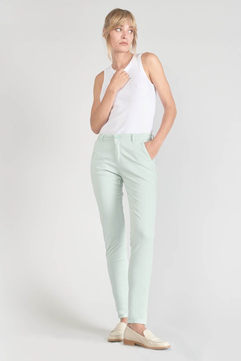 Le Temps Des Cerises Pantalon Chino Dyli3 Vert D'eau