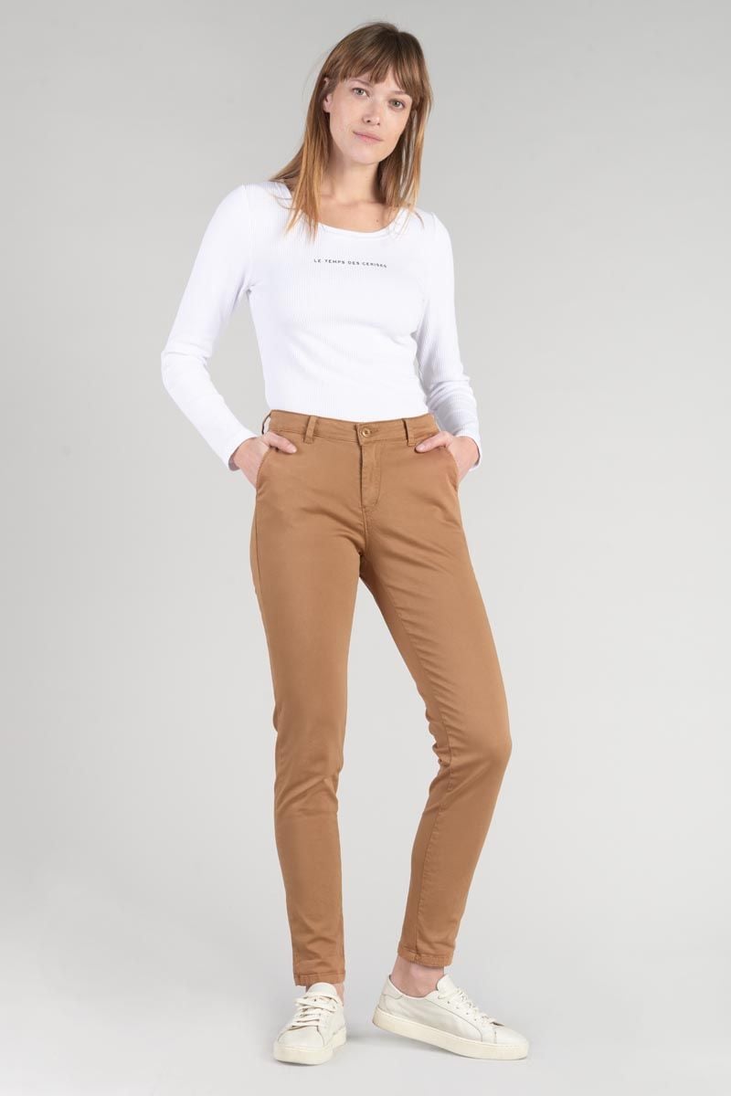 le temps des cerises Pantalon chino Dyli4 cappuccino
