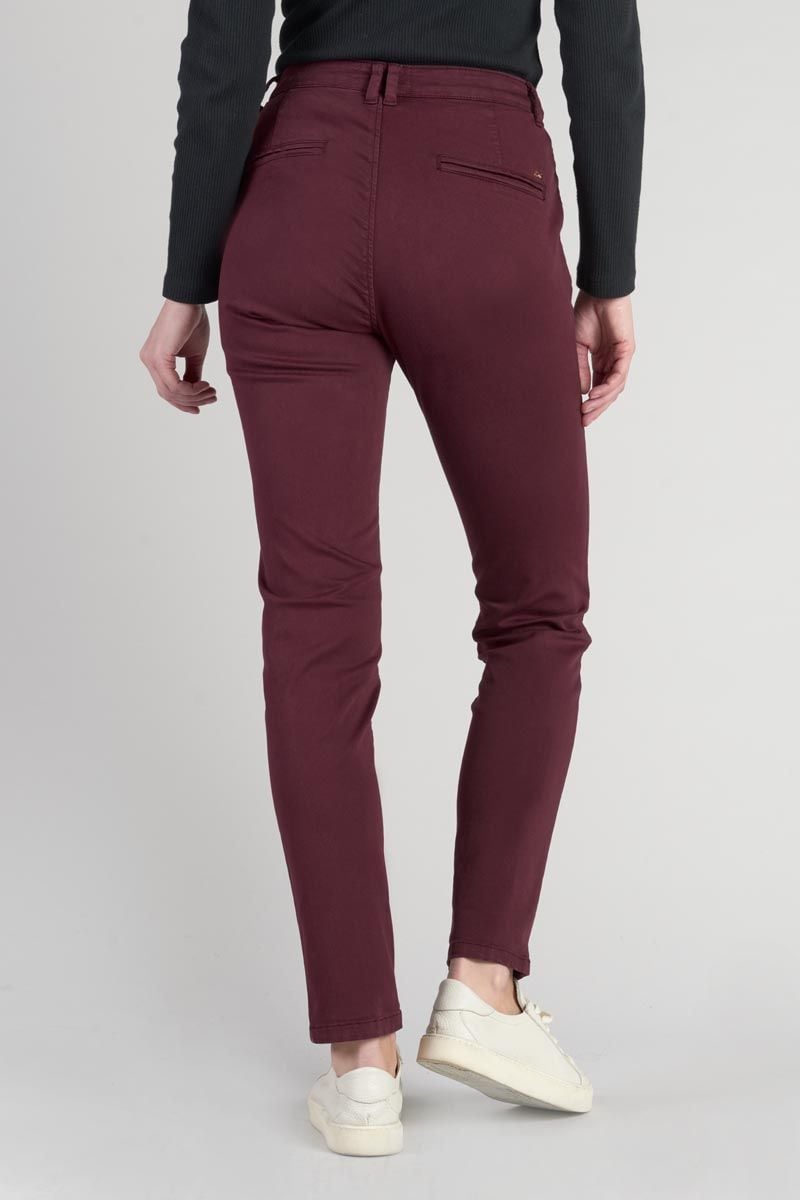 Le Temps Des Cerises Pantalon Chino Dyli4 Lie De Vin