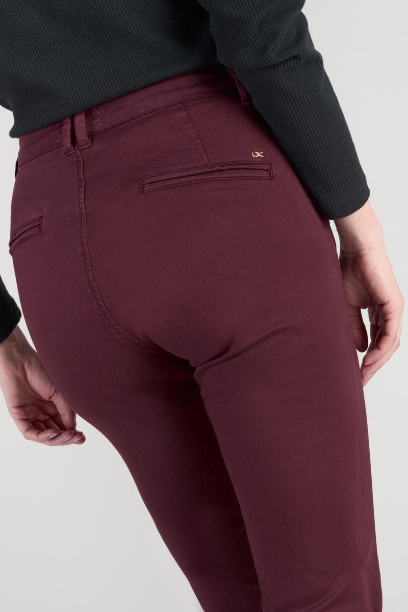Le Temps Des Cerises Pantalon Chino Dyli4 Lie De Vin