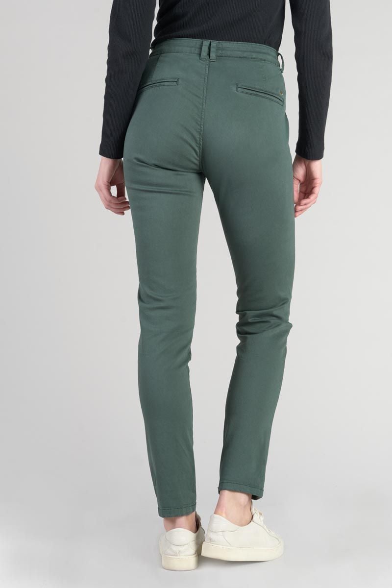 Le Temps Des Cerises Pantalon Chino Dyli4 Vert Bouteille