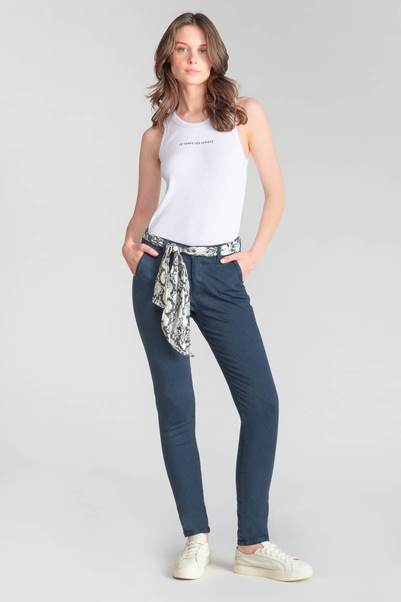 le temps des cerises Pantalon chino Dyli5 bleu marine
