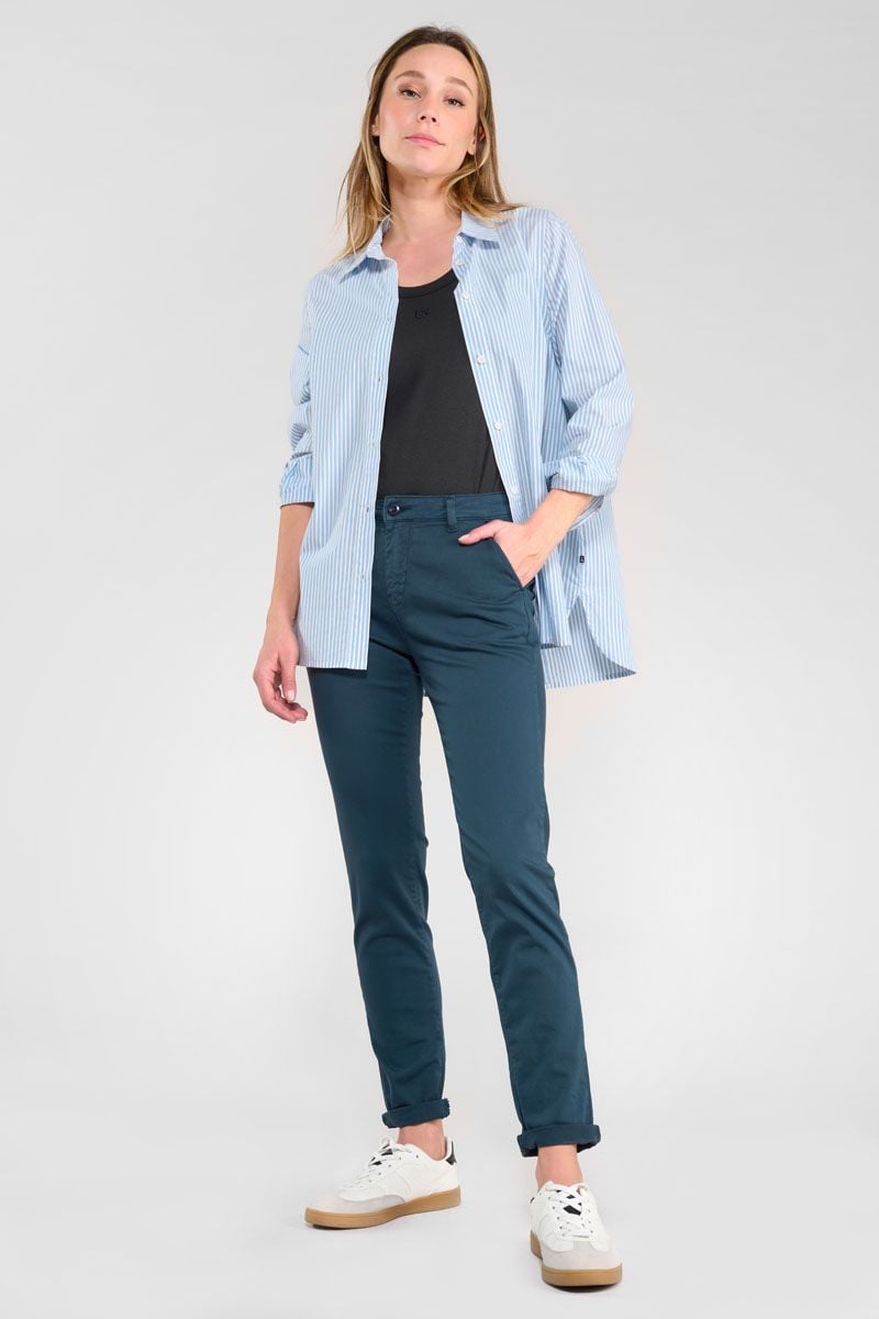 le temps des cerises Pantalon chino Dyli6 bleu marine