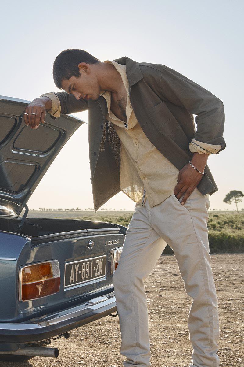 le temps des cerises Pantalon chino Jogg Kurt beige