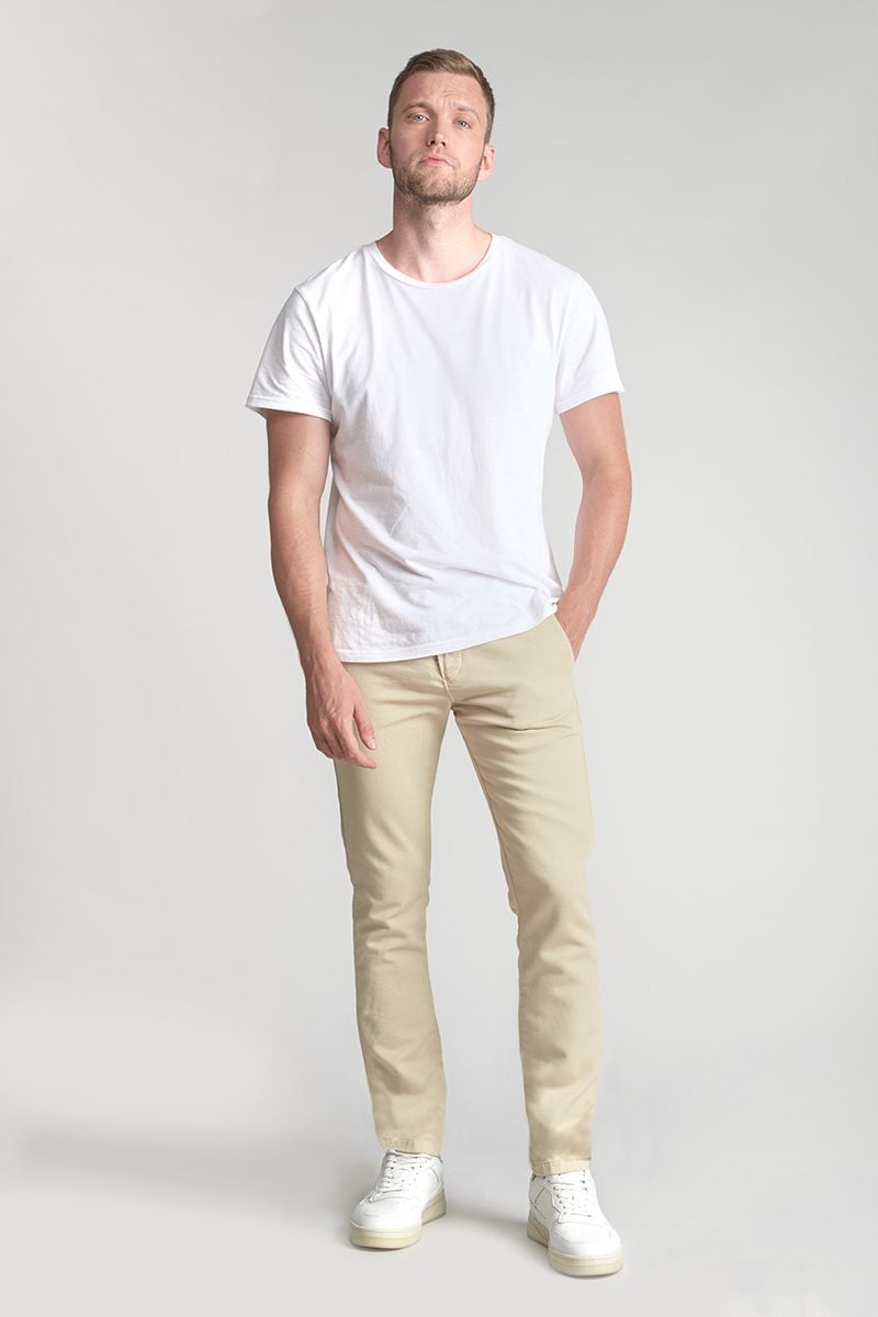 le temps des cerises Pantalon chino Jogg Kurt beige