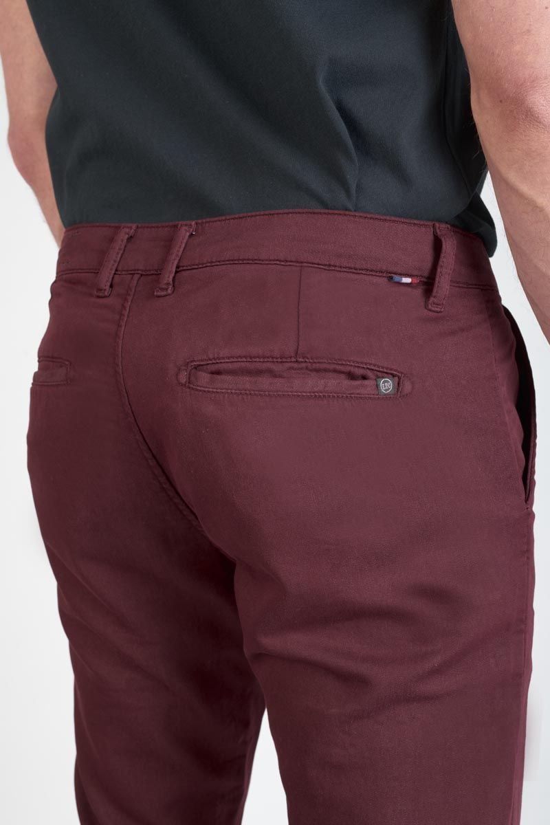 Le Temps Des Cerises Pantalon Chino Jogg Kurt Bordeaux