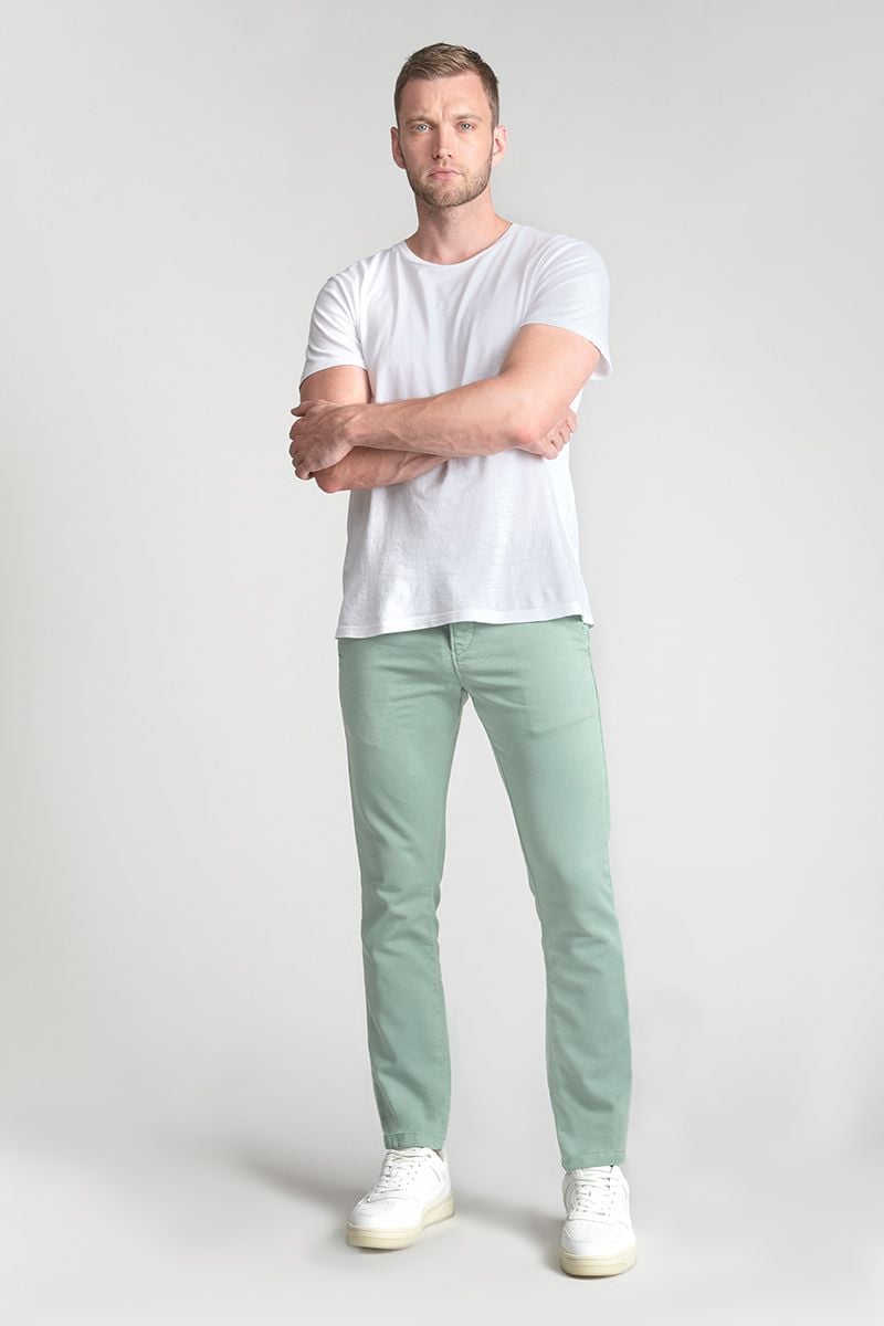 Le Temps Des Cerises Pantalon Chino Jogg Kurt Vert D'eau