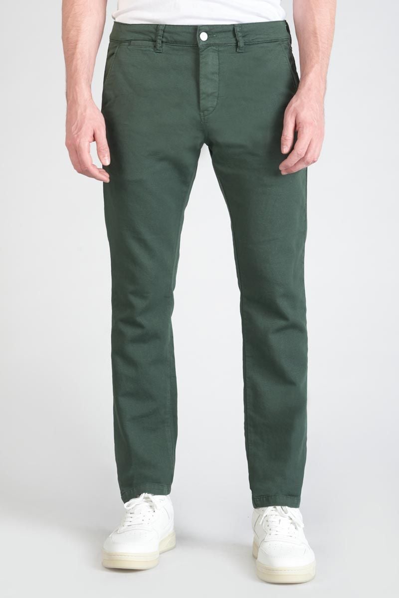 le temps des cerises Pantalon chino Jogg Kurt vert sapin