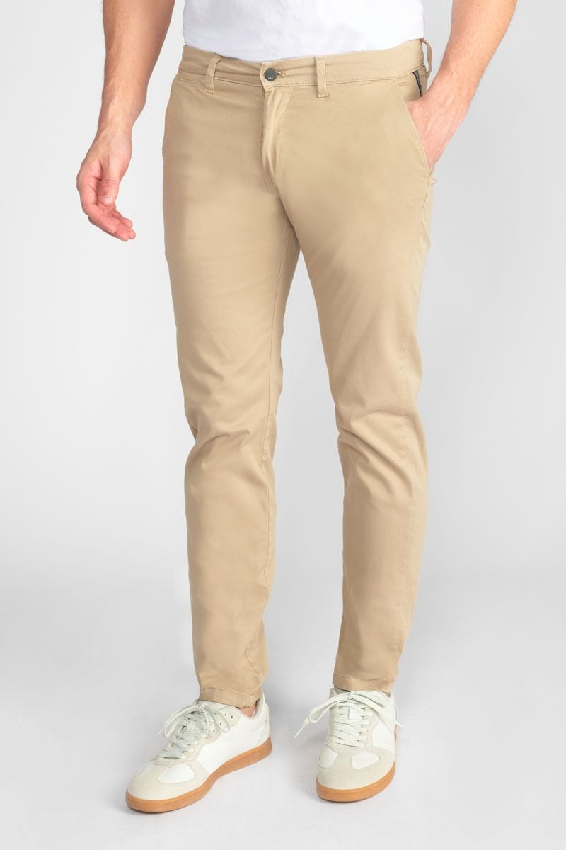Le Temps Des Cerises Pantalon Chino Large Cesar Beige Sable