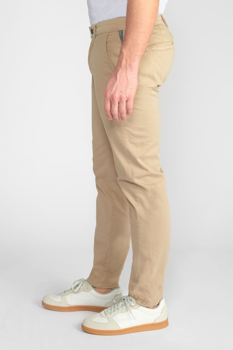 Le Temps Des Cerises Pantalon Chino Large Cesar Beige Sable