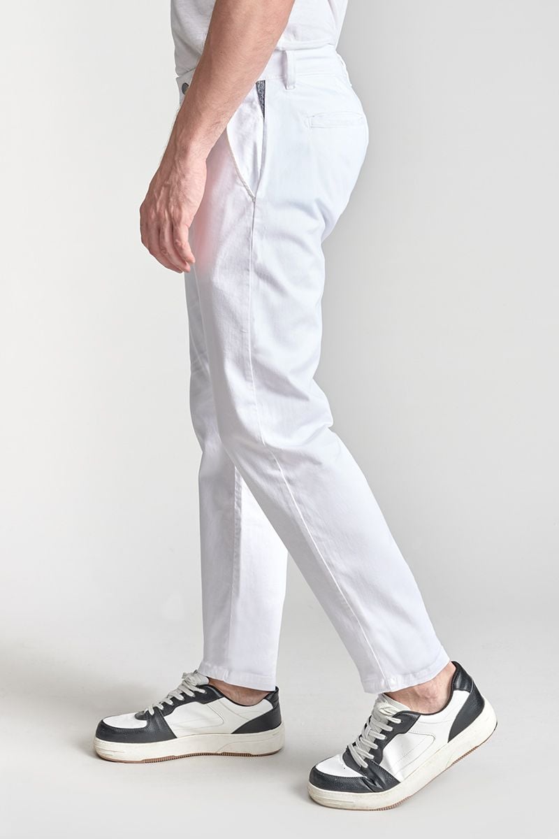 Le Temps Des Cerises Pantalon Chino Large Cesar Blanc