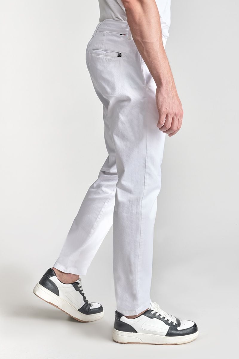 Le Temps Des Cerises Pantalon Chino Large Cesar Blanc