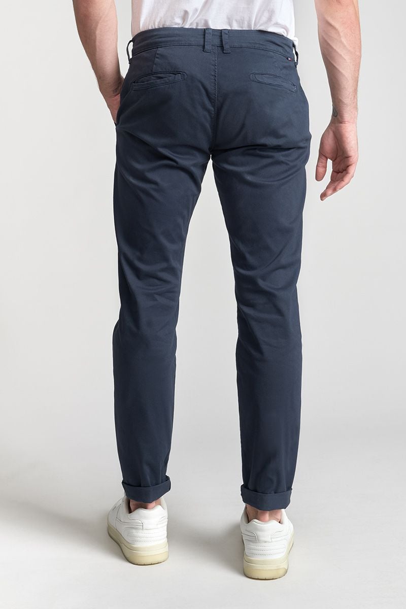 Le Temps Des Cerises Pantalon Chino Large Cesar Bleu Marine