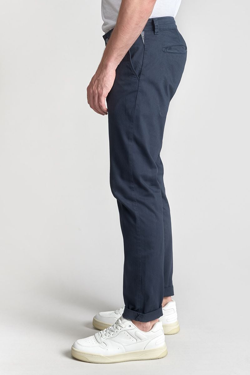 Le Temps Des Cerises Pantalon Chino Large Cesar Bleu Marine