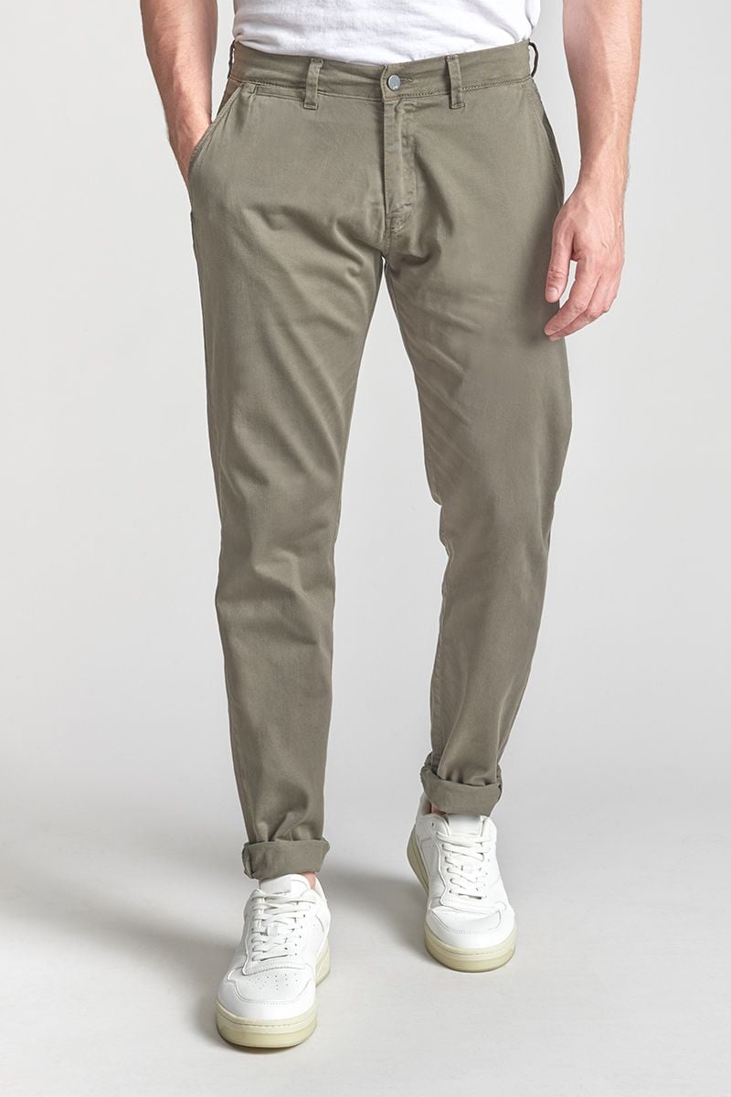 Le Temps Des Cerises Pantalon Chino Large Cesar Kaki