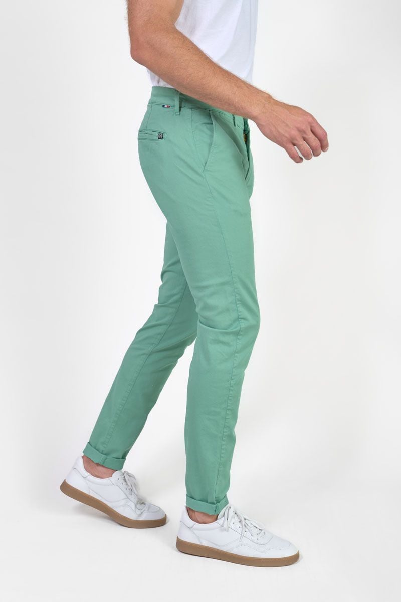 Le Temps Des Cerises Pantalon Chino Large Cesar Vert