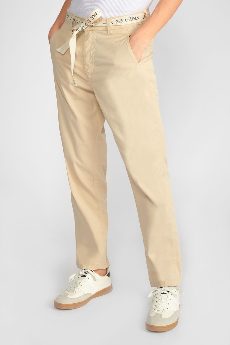 Le Temps Des Cerises Pantalon Chino Loose Arlo Beige