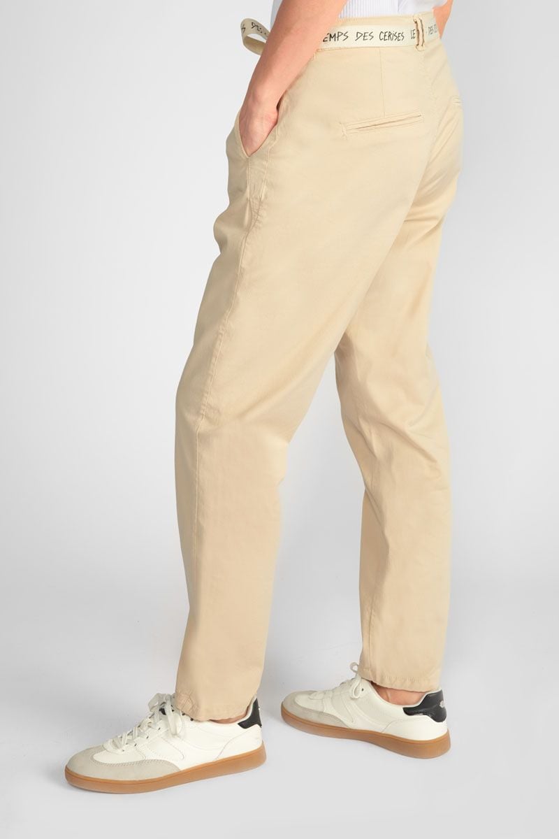 Le Temps Des Cerises Pantalon Chino Loose Arlo Beige