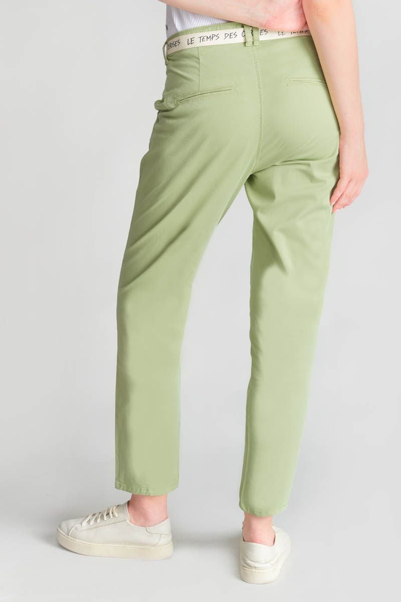 Le Temps Des Cerises Pantalon Chino Loose Arlo Vert Amande