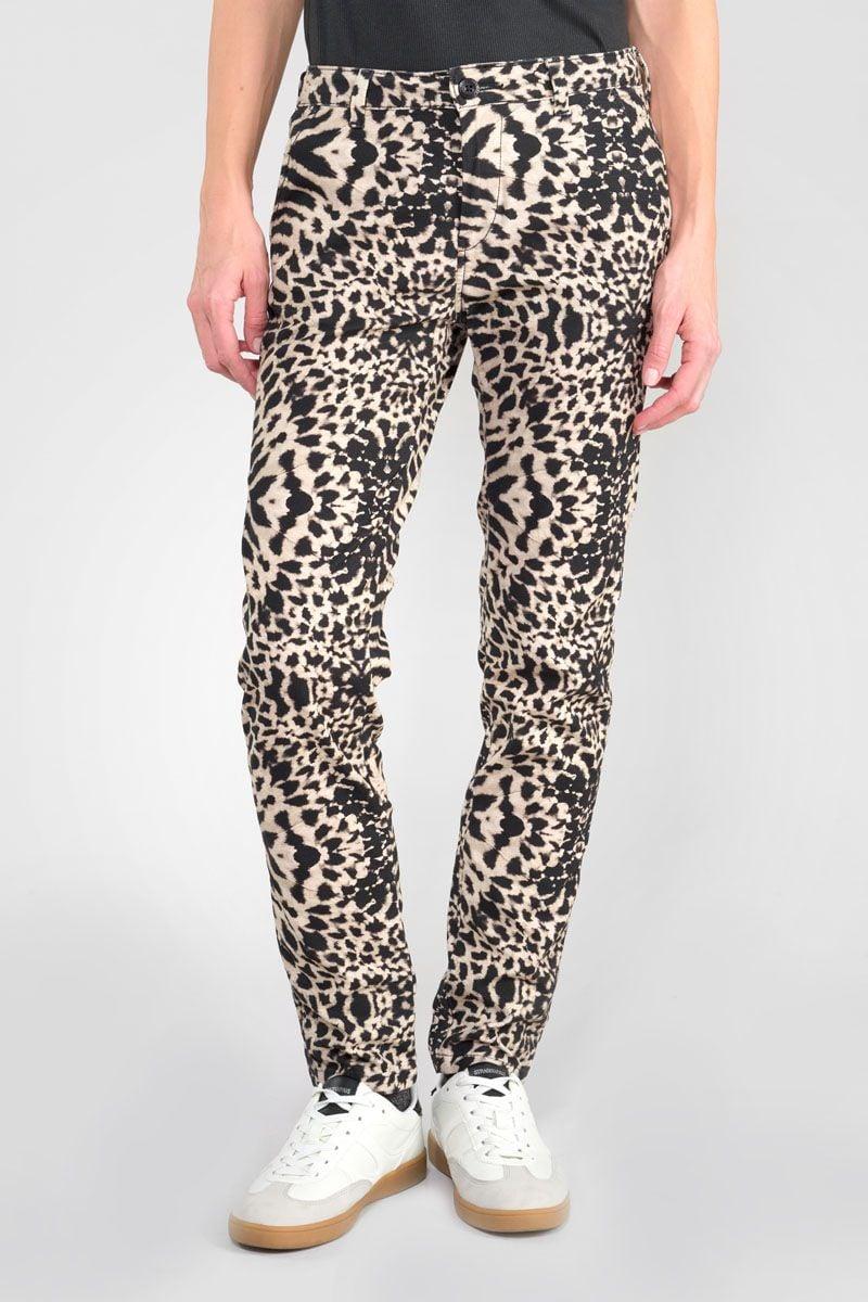 Le Temps Des Cerises Pantalon Chino Rodin à Motif Animalier