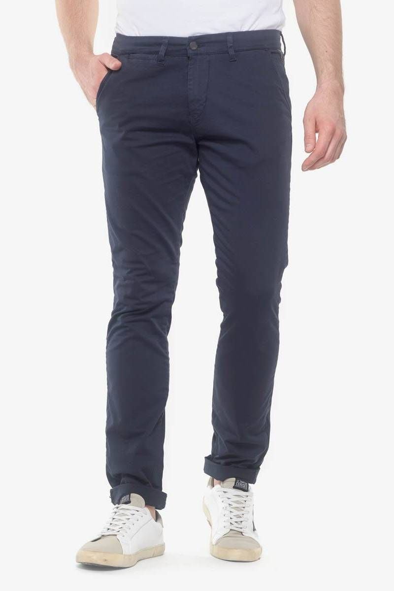 le temps des cerises Pantalon chino slim Jas marine
