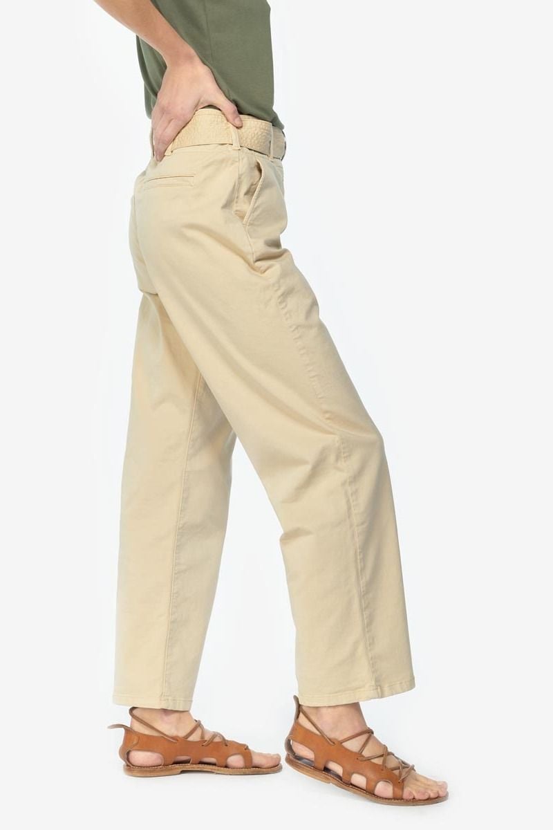 Le Temps Des Cerises Pantalon Chino Taille Haute Serena Beige